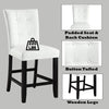 ACME Hussein White Synthetic Leather & Black Counter Height Chair (Set-2) Model DN01445