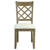 ACME Karsen Beige Linen & Rustic Oak Side Chair (Set-2) Model DN01450