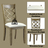ACME Karsen Beige Linen & Rustic Oak Side Chair (Set-2) Model DN01450
