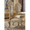 ACME Cabriole Light Gold Synthetic Leather & Gold Side Chair (Set-2) Model DN01483