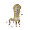 ACME Cabriole Light Gold Synthetic Leather & Gold Side Chair (Set-2) Model DN01483