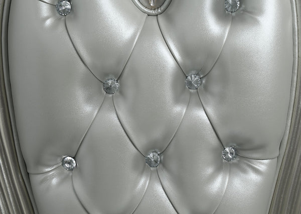 ACME Sandoval Beige Synthetic Leather & Champagne Side Chair (Set-2) Model DN01495