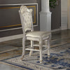 ACME Vendome Synthetic Leather & Antique Pearl Counter Height Chair (Set-2) Model DN01516