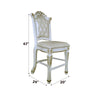 ACME Vendome Synthetic Leather & Antique Pearl Counter Height Chair (Set-2) Model DN01516