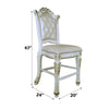ACME Vendome Synthetic Leather & Antique Pearl Counter Height Chair (Set-2) Model DN01516