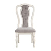 ACME Florian Gray Fabric & Antique White Side Chair(Set-2) Model DN01654