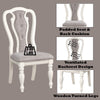 ACME Florian Gray Fabric & Antique White Side Chair(Set-2) Model DN01654