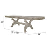 ACME Dresden Bone White Dining Table (108") Model DN01694