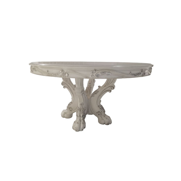 ACME Dresden Bone White Round Dining Table Model DN01700