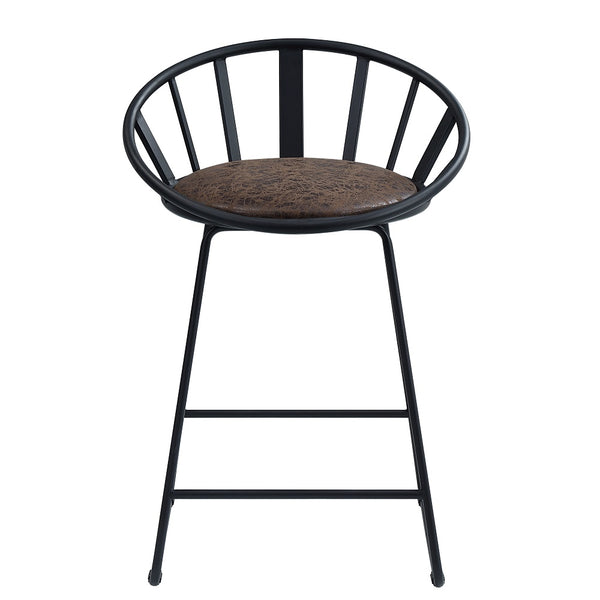 ACME Zudora Synthetic Leather & Black Counter Height Chair (Set-2) Model DN01756