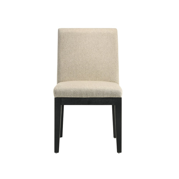 ACME Froja Beige Fabric & Black Side Chair (Set-2) Model DN01803