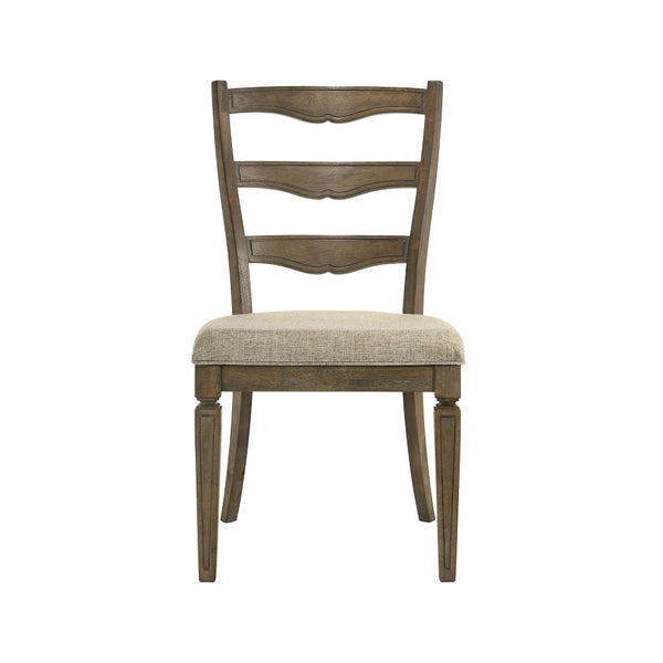 ACME Parfield Fabric & Weathered Oak Side Chair (Set-2) Model DN01808