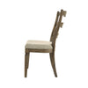 ACME Parfield Fabric & Weathered Oak Side Chair (Set-2) Model DN01808