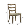 ACME Parfield Fabric & Weathered Oak Side Chair (Set-2) Model DN01808