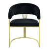 ACME Fallon Black Velvet & Mirrored Gold Side Chair Model DN01954