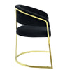 ACME Fallon Black Velvet & Mirrored Gold Side Chair Model DN01954