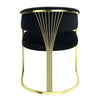 ACME Fallon Black Velvet & Mirrored Gold Side Chair Model DN01954