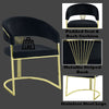 ACME Fallon Black Velvet & Mirrored Gold Side Chair Model DN01954
