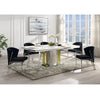 ACME Fallon Black Velvet & Mirrored Silver Side Chair (Set-2) Model DN01955