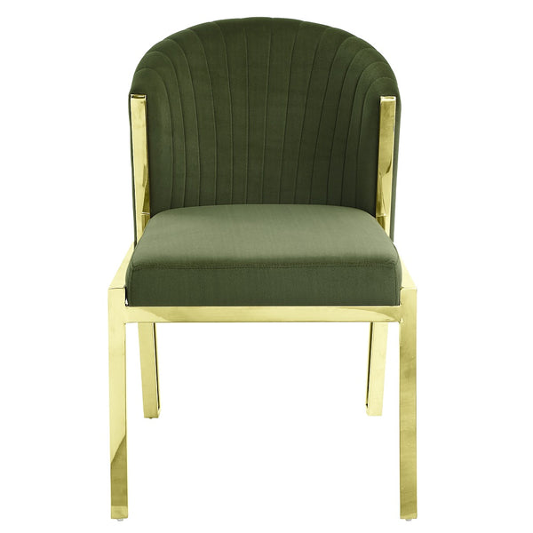 ACME Fallon Green Velvet & Mirrored Gold Side Chair (Set-2) Model DN01956