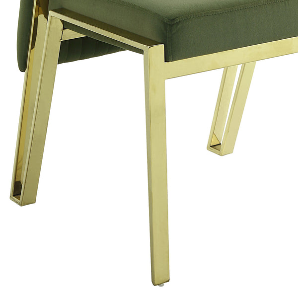ACME Fallon Green Velvet & Mirrored Gold Side Chair (Set-2) Model DN01956