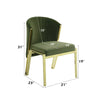 ACME Fallon Green Velvet & Mirrored Gold Side Chair (Set-2) Model DN01956