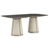 ACME Kasa Sintered Stone Top & Champagne Dining Table Model DN02011