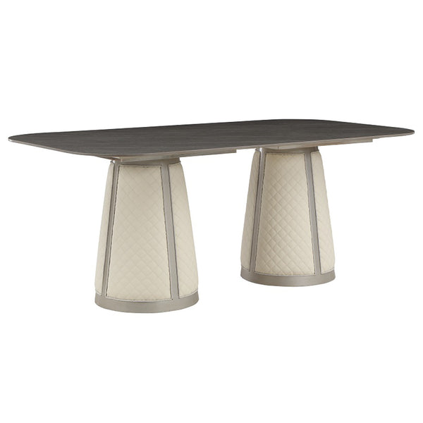 ACME Kasa Sintered Stone Top & Champagne Dining Table Model DN02011