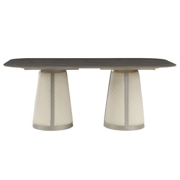 ACME Kasa Sintered Stone Top & Champagne Dining Table Model DN02011