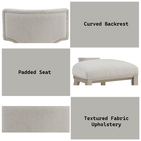 ACME Kasa Beige Linen & Champagne Side Chair (Set-2) Model DN02012