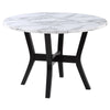 ACME Kusa Engineered Stone & Black 5 Piece Pack Dining Set Model DN02014