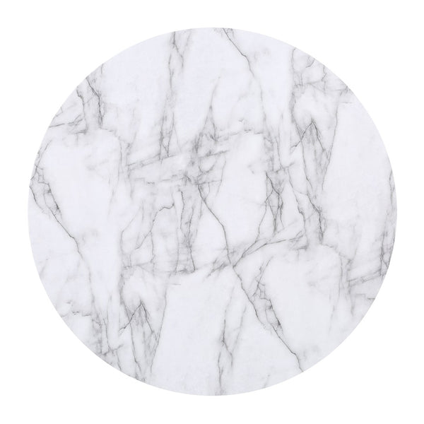 ACME Kusa Engineered Stone & Black 5 Piece Pack Dining Set Model DN02014