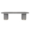 ACME Adalynn Gray Fabric & Weathered Gray Oak Dining Table Model DN02124