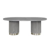 ACME Adalynn Gray Fabric & Weathered Gray Oak Dining Table Model DN02124