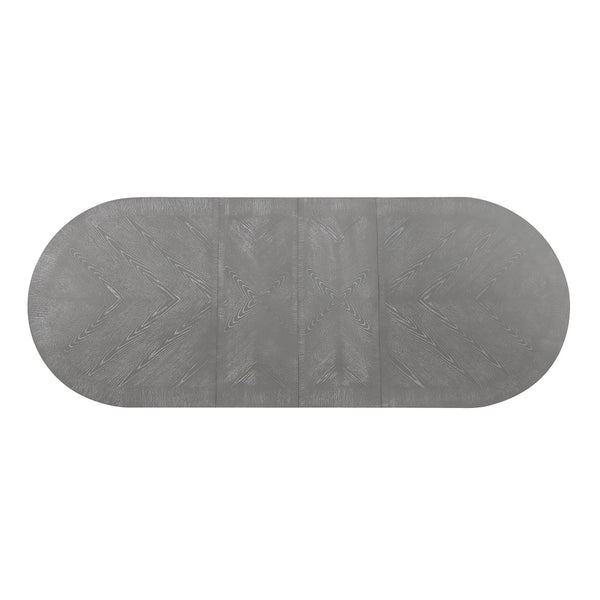 ACME Adalynn Gray Fabric & Weathered Gray Oak Dining Table Model DN02124