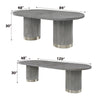 ACME Adalynn Gray Fabric & Weathered Gray Oak Dining Table Model DN02124