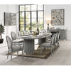 ACME Adalynn Gray Fabric & Weathered Gray Oak Dining Table Model DN02124