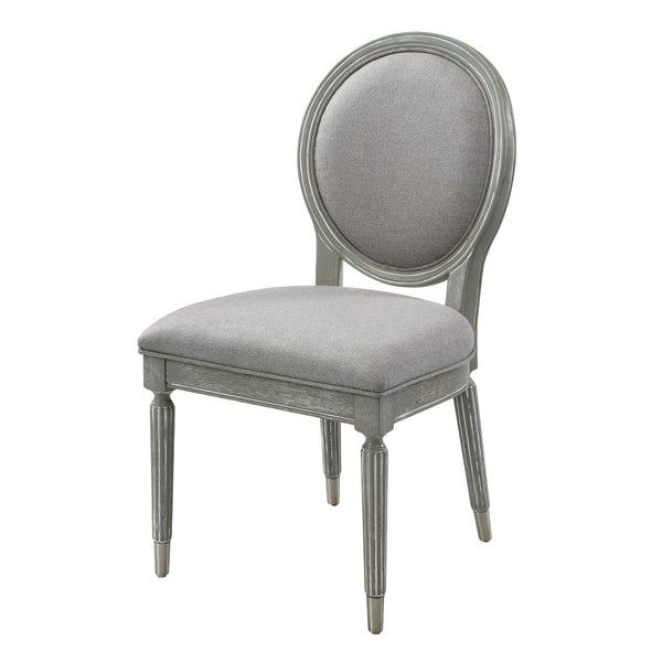 ACME Adalynn Gray Fabric & Weathered Gray Oak Side Chair (Set-2) Model DN02125