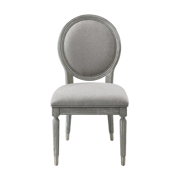 ACME Adalynn Gray Fabric & Weathered Gray Oak Side Chair (Set-2) Model DN02125
