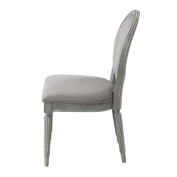 ACME Adalynn Gray Fabric & Weathered Gray Oak Side Chair (Set-2) Model DN02125