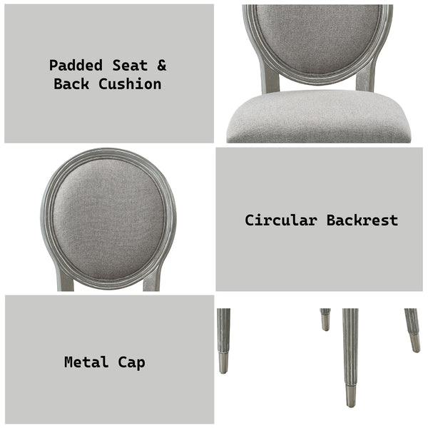 ACME Adalynn Gray Fabric & Weathered Gray Oak Side Chair (Set-2) Model DN02125