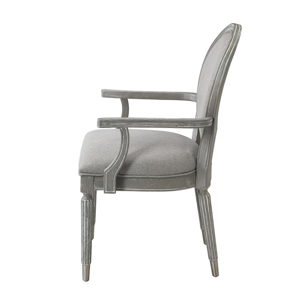 ACME Adalynn Gray Fabric & Weathered Gray Oak Arm Chair (Set-2) Model DN02126