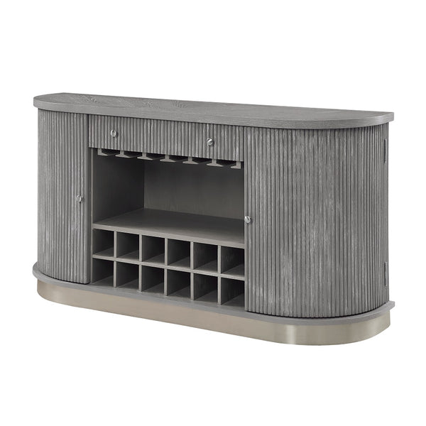 ACME Adalynn Gray Fabric & Weathered Gray Oak Server Model DN02127