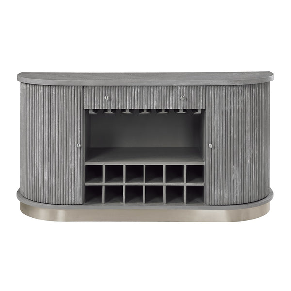 ACME Adalynn Gray Fabric & Weathered Gray Oak Server Model DN02127