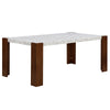 ACME Hettie Engineered Stone & Walnut Dining Table Model DN02157