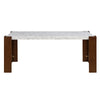 ACME Hettie Engineered Stone & Walnut Dining Table Model DN02157