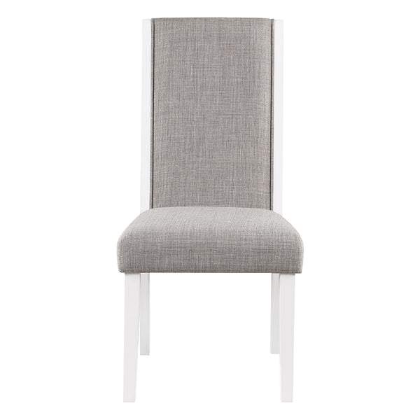 ACME Hollyn Gray Linen & White Side Chair (Set-2) Model DN02160