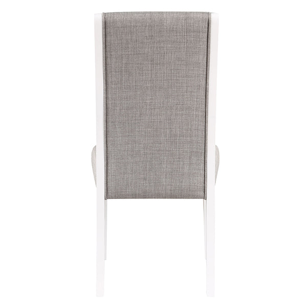 ACME Hollyn Gray Linen & White Side Chair (Set-2) Model DN02160
