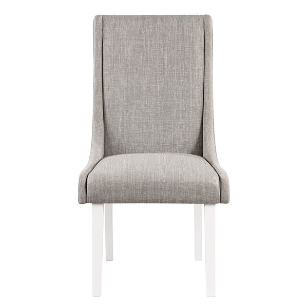 ACME Hollyn Gray Linen & White Side Chair (Set-2) Model DN02161