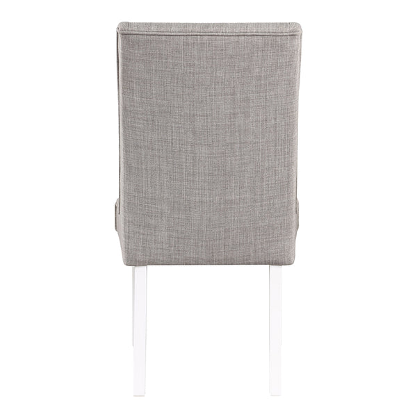 ACME Hollyn Gray Linen & White Side Chair (Set-2) Model DN02161